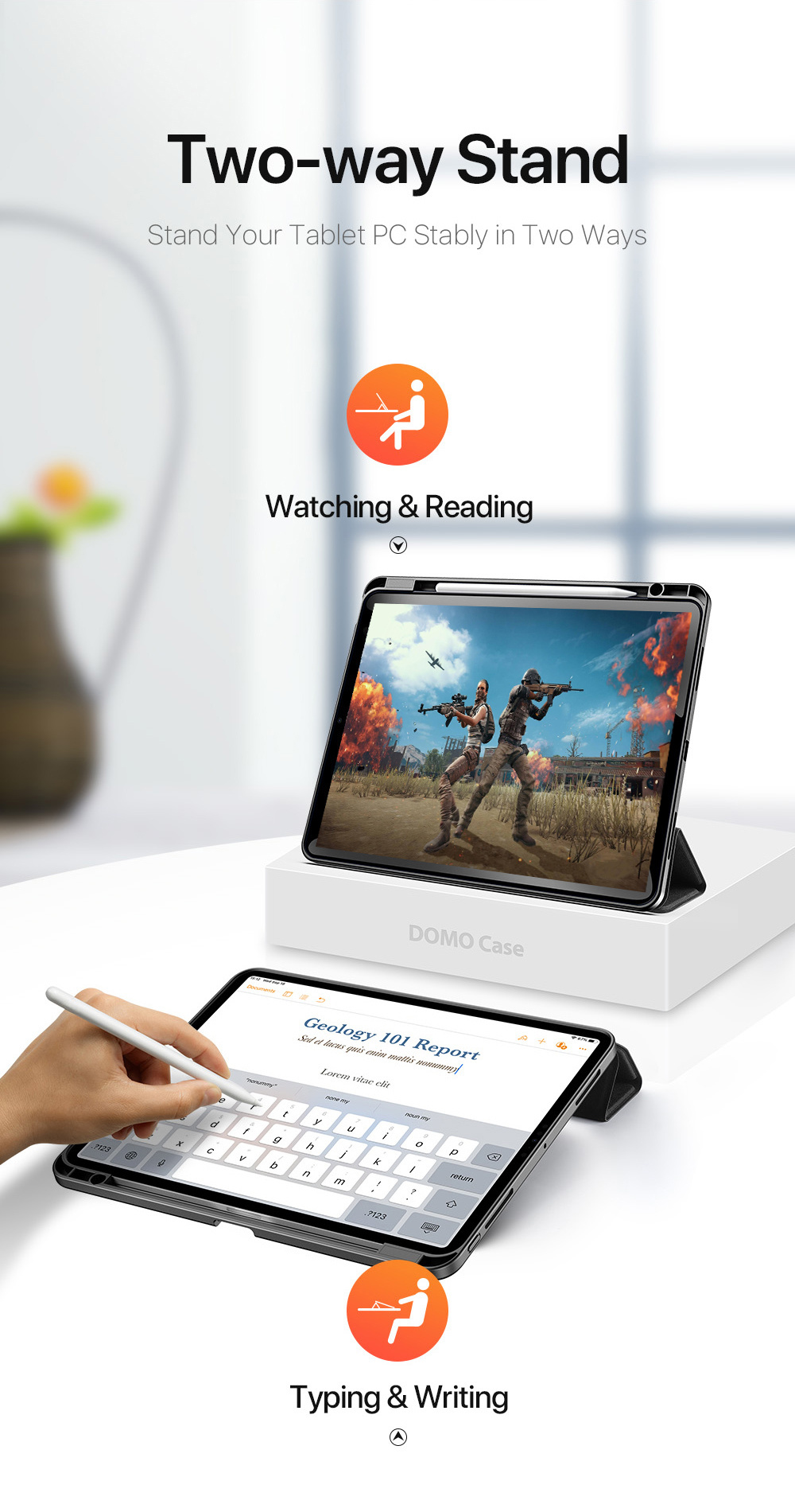 DUX DUCIS Domo futrola s prostorom za Apple Pencil i funkcijom spavanja za iPad Pro 13