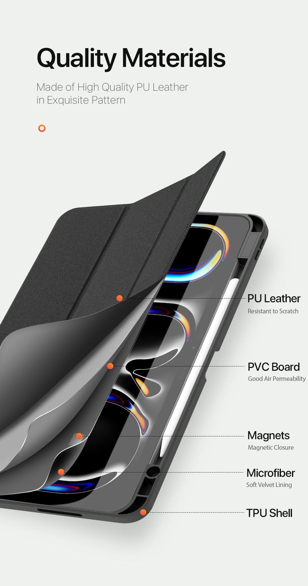 DUX DUCIS Domo futrola s prostorom za Apple Pencil i funkcijom spavanja za iPad Pro 13