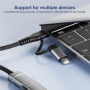 5u1 USB-C / 2x USB-C / USB-A / adapter za SD i TF čitač za iPhone / iPad / MacBook - srebrni
