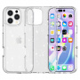 Prozirna glitter maska za iPhone 16 Pro Max - srebrna