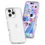Prozirna glitter maska za iPhone 16 Pro Max - srebrna