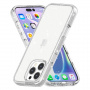 Prozirna glitter maska za iPhone 16 Pro Max - srebrna