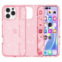 Prozirna maska sa šljokicama za iPhone 16 Pro - roza