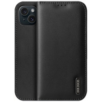 DUX DUCIS Hivo kožna preklopna torbica za iPhone 15 - crna