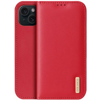 DUX DUCIS Hivo kožna preklopna torbica za iPhone 15 - crvena