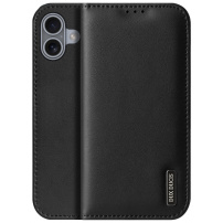 DUX DUCIS Hivo kožna preklopna torbica za iPhone 16 Plus - crna