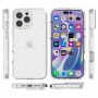 Prozirna glitter maska za iPhone 16 Pro Max - srebrna