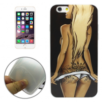 Zaštitna maskica / futrola s prozirnim okvirom za ivice za Apple iPhone 6S / 6 - sexy djevojka plave kose