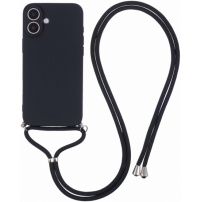 Zaštitna maska sa uzicom za iPhone 16 - crna