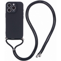 Zaštitna maska sa uzicom za iPhone 16 Pro - crna