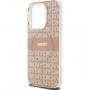 DKNY Repeat Pattern Tonal Stripe Cover s MagSafe za iPhone 13 Pro Max - roza