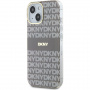 DKNY Repeat Pattern Tonal Stripe Cover s MagSafe za iPhone 14 - bež
