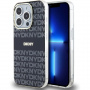 DKNY Repeat Pattern Tonal Stripe Cover s MagSafe za iPhone 14 Pro Max - crna