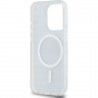 DKNY Repeat Pattern Tonal Stripe Cover s MagSafe za iPhone 14 Pro Max - crna