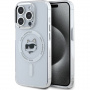 Karl Lagerfeld IML Choupette Head Metal Frame Cover s MagSafe za iPhone 15 Pro Max - prozirna