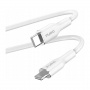 PURO Soft kabel za punjenje i prijenos podataka USB-C / Lightning za iPhone / iPad / iPod / AirPods - 1,5 m - bijeli