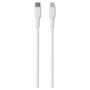 PURO Soft kabel za punjenje i prijenos podataka USB-C / Lightning za iPhone / iPad / iPod / AirPods - 1,5 m - bijeli