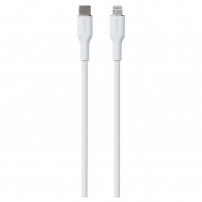 PURO Soft kabel za punjenje i prijenos podataka USB-C / Lightning za iPhone / iPad / iPod / AirPods - 1,5 m - bijeli