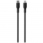 PURO Soft kabel za punjenje i prijenos podataka USB-C / Lightning za iPhone / iPad / iPod / AirPods - 1,5 m - crni