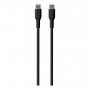 PURO Meki kabel za punjenje i prijenos podataka USB-C / USB-C za iPhone / iPad / AirPods - 1,5 m - crni