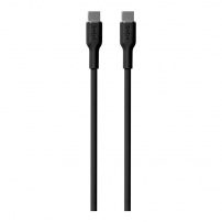 PURO Meki kabel za punjenje i prijenos podataka USB-C / USB-C za iPhone / iPad / AirPods - 1,5 m - crni