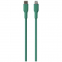 PURO Soft kabel za punjenje i prijenos podataka USB-C / Lightning za iPhone / iPad / iPod / AirPods - 1,5 m - zeleni