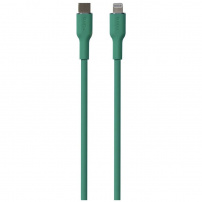 PURO Soft kabel za punjenje i prijenos podataka USB-C / Lightning za iPhone / iPad / iPod / AirPods - 1,5 m - zeleni