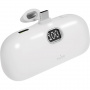 PURO Power Plug džepni powerbank s integriranim USB-C konektorom - 5 000 mAh - bijela