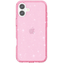 Prozirna maska sa šljokicama za iPhone 16 - roza