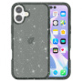 Prozirna maska sa šljokicama za iPhone 16 - siva
