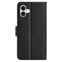 Preklopna torbica od PU kože za iPhone 16 Plus - crna
