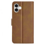 Preklopna torbica od PU kože za iPhone 16 Plus - sedlasto smeđa