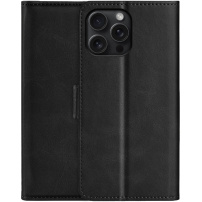 Preklopna torbica od PU kože za iPhone 16 Pro - crna