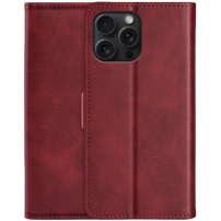 Preklopna torbica od PU kože za iPhone 16 Pro - crvena