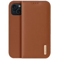DUX DUCIS Hivo kožna preklopna torbica za iPhone 15 - smeđa