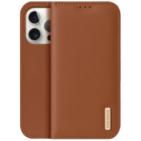 DUX DUCIS Hivo kožna preklopna torbica za iPhone 15 Pro - smeđa