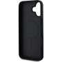 Guess Grained Classic Maska s logotipom MagSafe za iPhone 16 Plus - crna