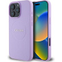 Guess Grained Classic Maska s logotipom MagSafe za iPhone 16 Pro - ljubičasta