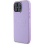 Guess Grained Classic Maska s logotipom MagSafe za iPhone 16 Pro - ljubičasta