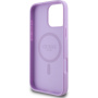 Guess Grained Classic Maska s logotipom MagSafe za iPhone 16 Pro - ljubičasta