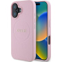 Guess Grained Classic Logo maska sa MagSafe za iPhone 16 - roza