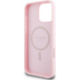 Guess Grained Classic Logo Cover sa MagSafe za iPhone 16 Pro Max - Pink