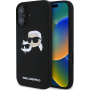 Karl Lagerfeld Silikonska maska Double Heads sa MagSafe za iPhone 16 Plus - crna