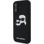 Karl Lagerfeld Silikonska maska Double Heads sa MagSafe za iPhone 16 Plus - crna