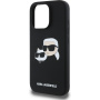 Karl Lagerfeld Silikonska maska Double Heads sa MagSafe za iPhone 16 Pro - crna