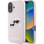 Karl Lagerfeld Silikonska maska Double Heads sa MagSafe za iPhone 16 - Pink