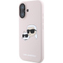 Karl Lagerfeld Silikonska maska Double Heads sa MagSafe za iPhone 16 - Pink