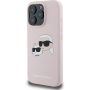 Karl Lagerfeld Silikonska maska Double Heads sa MagSafe za iPhone 16 Pro - Pink
