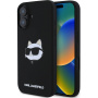 Karl Lagerfeld Choupette Head Silicone Cover sa MagSafe za iPhone 16 - crna