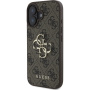 Guess 4G Metal Logo maska za iPhone 16 Plus - braon